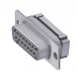 Złącze żeńskie D-Sub Deltron Connectors DTS15SFC/2, rzędy: 2, styki: 15, 180 °, 1 szt.