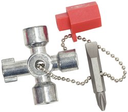 Klucz do szafy sterowniczej KS Tools 1301010 , odlew ciśnieniowy cynku, ,        1 szt.