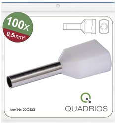 Podwójna końcówka Quadrios 22C433 22C433, z częściową izolacją , 0.5 mm², 1 zest.