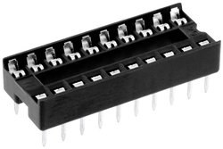 Connfly Podstawka pod układy scalone Wymiary siatki: 2.54 mm Ilość styków: 20 1 szt. tuba