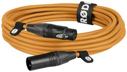 RøDE XLR6M Kabel mikrofonowy Premium XLR pomarańczowy (6 m) Kabel Canare Złącze Neutrik. XLR kabel  Rode XLR6M-O 1 szt.
