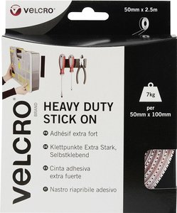Taśma rzepowa do przyklejenia element z pętelkami i haczykami, wysoka wytrzymałość (D x S) 2500 mm x 50 mm biały VELCRO® VEL-EC60246 2.5 m