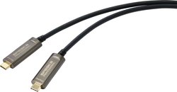 SPEAKA Professional hybrydowy kabel światłowodowy wtyk USB-C na wtyk USB-C, 15 m Kabel USB-C® SpeaKa Professional SP-9505616 SP-9505616, płaszcz TPE, 15.00 m