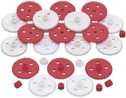 Koła zębate podwójne, Modelcraft, moduł 0,5, tworzywo sztuczne, zestaw 52 elem.