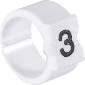 Oznacznik kablowy TE Connectivity STD09W-5 411220-000, polioksymetylen, 3.25 do 4.50 mm, 30 szt.