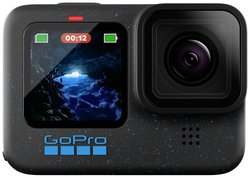 Kamera sportowa GoPro HERO12 Black CHDHX-121-RW, 5.3K, 4K, 2.7K, Full-HD, Bluetooth, Podwójny wyświetlacz, Zwolnione tempo / zdjęcia przyśpieszone, Wodoszczelny, WiFi