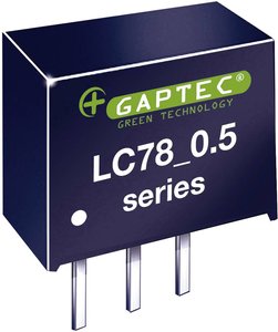 Przetwornica DC/DC, do PCB Gaptec LC78_12-0.5 10020081, SIP-3, 6 W, 12 V/DC, 500 mA, 1 szt.