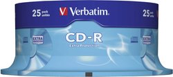 Verbatim CD-R80 700 MB Wrzeciono 52x 25 mm  CD-R 80 Verbatim 43432 25 szt.