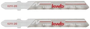 Brzeszczoty do wyrzynarek, do obróbki metalu, bimetaliczne, 2 x drobne kwb  621120 2 szt.