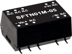 Moduł przetwornicy SMD DC/DC MeanWell serii SFTN01 SMD Case Single Output: Moc 1:1 kW Moduł przetwornicy DC/DC Mean Well SFTN01L-15 SFTN01L-15, 1 W, 67 mA, 1 szt.