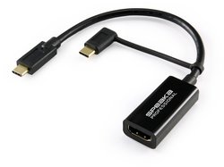 adapter HDMI SpeaKa Professional SP-9015340, [1x złącze żeńskie HDMI - 1x złącze męskie USB-C]