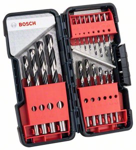 Zestaw wierteł krętych do metalu HSS PointTeQ, DIN 338, 18-częściowy ToughBox Zestaw wierteł krętych do metalu Bosch Accessories 2608577350 1 zest.