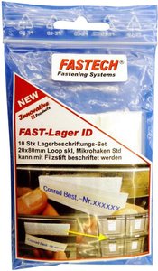 Oznaczniki na rzep Fastech 610-010-Bag, (szer. x wys.) 80 mm x 20 mm, 10 szt.