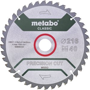 Tarcza tnąca Metabo PRECISION CUT WOOD CLASSIC 216 x 30 x 1.8 mm 1 szt.