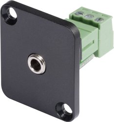 Złącze Jack żeńskie 3,5 mm, stereo Hicon HI-J35SEFD-S