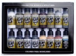 Zestaw do koloryzacji, zestaw do starzenia, 16x 17ml Farba tonowa Vallejo 771194 71194, 16 szt.