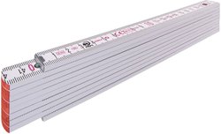 Drewniana metrówka STABILA typ 1707, 2 m, biała, skala metryczna Przymiar liniowy Stabila Type 1707 1334