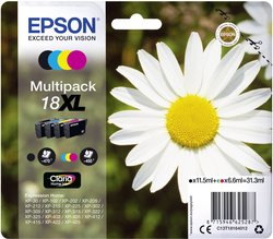 Epson atrament T1816 18XL tusz oryginalny Combi-Pack Czarny, Cyjan, Magenta, Żółty C13T18164012