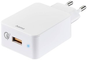 Hama  Ładowarka USB 19.5 W dom, gniazdo Maksymalne natężenie wyjściowe 3000 mA Ilość wyjść: 1 x USB-A