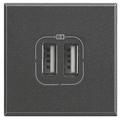 Legrand   Gniazdo USB Axolute antracytowy HS4287C2