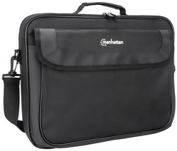 Etui na notebooka Manhattan Cambridge z klapką 15,6&quot,, przegrody z przodu, z tyłu i wewnątrz, czarne Torba na laptopa Manhattan Cambridge 439947, 39,6 cm (15,6'') , (S x W x G) 400 x 320 x 70 mm, czarny