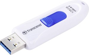 Pendrive USB Transcend JetFlash 790K 128 GB USB 3.0, biały/niebieski Pendrive USB Transcend TS128GJF790W, 1 szt.