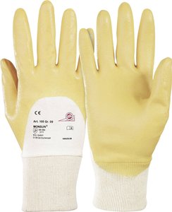 Rękawice robocze KCL Monsun® 105-7, Rozmiar rękawic: 7, S, biały, żółty