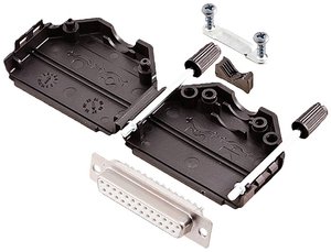 Zestaw listew żeńskich D-Sub encitech DPPK25-BK-DMS-W-K 6355-8054-13, rzędy: 2, styki: 25, 180 °, 1 szt.