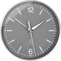 TFA Dostmann 60.3503 Sterowany radiowo Zegar ścienny 19.5 cm x 5 cm aluminiowy
