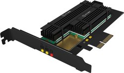 Karta ICY BOX PCI-E dla 2x SSD M.2 SSD - Konwerter - PCI Kontroler M.2 RAIDON IB-PCI215M2-HSL IB-PCI215M2-HSL