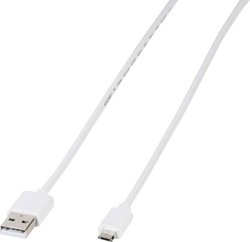 Kabel USB Vivanco PBMUSBVVW, USB 2.0, Złącze męskie USB-A, Złącze męskie USB Micro-B, 1.00 m