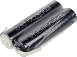 Pakiet akumulatorów AAA, NiMH Panasonic eneloop Pro, Ilość ogniw: 2, 2.4 V, 900 mAh, Z-końcówka do lutowania