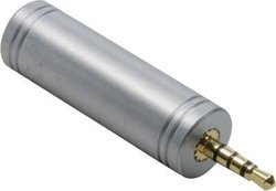 BKL Electronic 1103096 1103096 Jack Audio Przejściówka, adapter [1x złącze męskie jack 2,5 mm - 1x złącze żeńskie jack 3,5 mm] złoty