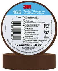 Taśma izolacyjna 3M Temflex™ 165 165BR1E Temflex™ 165 (D x S) 10 m x 15 mm 10 m 1 szt.