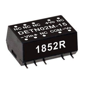 Moduły przetwornicy SMD DC/DC MeanWell serii DETN02 SMD Case Dual Output: Moc 1:1: 2W Moduł przetwornicy DC/DC Mean Well DETN02N-12  DETN02N-12 , 2 W, 84 mA, 1 szt.