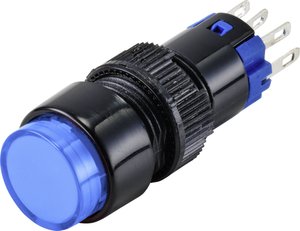 Przełącznik wciskany TRU COMPONENTS LAS2Y-11Z/B/12V TC-9428080, 12 mm, 250 V, 3 A, 1 szt.