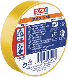 Taśma izolacyjna tesa tesa® Professional 53988-00091-00  (D x S) 20 m x 19 mm 20 m 1 szt.