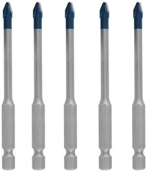 Zestaw wierteł EXPERT HEX-9 HardCeramic do dachówek, 5 mm, 5-częściowy. Komplet wierteł do ceramiki Bosch Accessories 2608900598 5 szt.