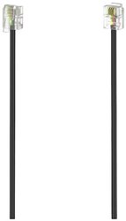 telefony kabel Hama Modularkabel, Stecker 6p4c - Stecker 6p4c, 3 m, Schwarz 00201137, 1 szt.