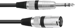 Przejściówka Omnitronic 30225196 [1x złącze męskie XLR 3 pin - 1x złącze męskie jack 6,3 mm (stereo)] 2.00 m