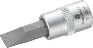 Końcówka klucza nasadowego 6,3 mm (1/4'') z bitem krzyżowym 7 mm Nasadka trzpieniowa  TOOLCRAFT  816067 płaski 1 szt.