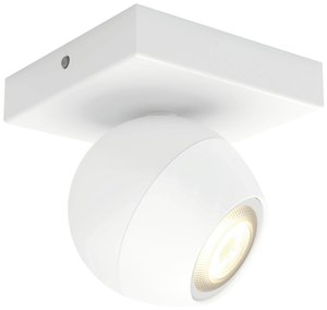 Reflektor sufitowy LED Philips Lighting Hue White Amb. Buckram Spot 1 flg. weiß 350lm inkl. Dimmschalter Hue 871951433922400 5 W