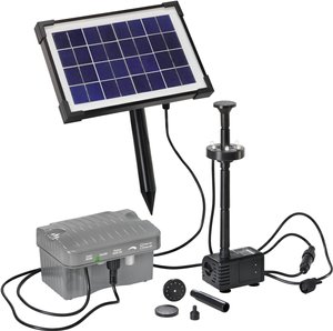 Pompa solarna - zestaw Esotec Palermo LED 101775  z oświetleniem, z zapasowym akumulatorem
