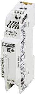 Zasilacz na szynę DIN Phoenix Contact STEP-PS/1AC/24DC/0.5, 24 V/DC, 0.55 A, 18 W