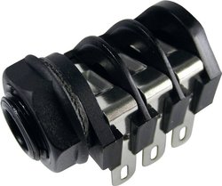 Złącze męskie jack 6,35 mm CL1200 Cliff CL1200 złącze żeńskie do wbudowania poziomego Ilość styków: 3 stereo czarny 1 szt.