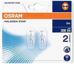 żarówka halogenowa  OSRAM  20 W  ciepła biel  EEK: G (A - G)  Gniazdo pinowe  regulacja natężenia oświetlenia żarówka halogenowa OSRAM 64425 ST BLI2 G4 20 W 300 lm ciepła biel 12 V