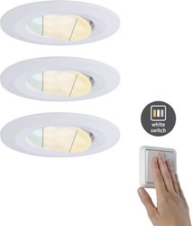 Zestaw EBL HomeSpa Calla IP65 WhiteSwitch rd czarny LED 3x550lm 5,5W 230V biały Oświetlenie wewnętrzne LED Paulmann HomeSpa Set Calla 92999  15 W 520 lm