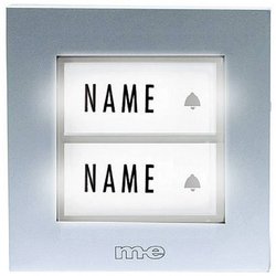 Przycisk do dzwonka m-e modern-electronics KTB-2 S, 12 V/1 A, IP44, srebrny