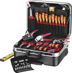 KNIPEX 00 21 06 Walizka narzędziowa ''BIG Basic Move'' ElektroPlus 68 sztuk 515 mm Walizka narzędziowa z wyposażeniem Knipex 00 21 06