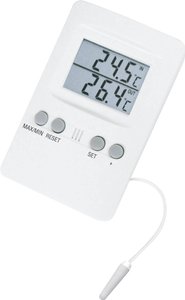 Cyfrowy termometr do pomiaru temperatury wewnątrz i na zewnątrz, z funkcją alarmu Termometr 30-1024, -50 do 70°C